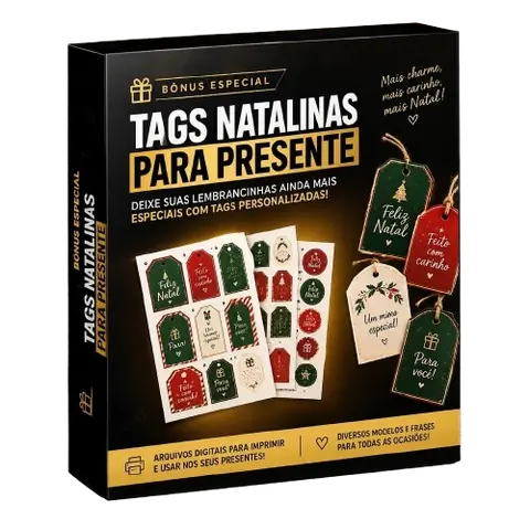 Bônus: Tags natalinas para presente